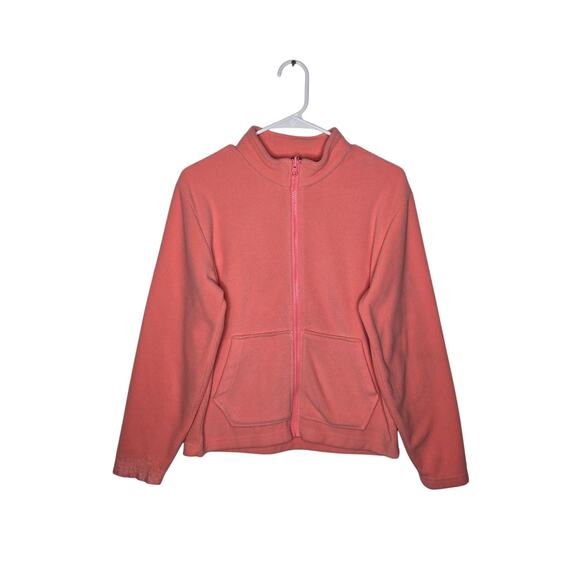 EDDIE BAUER Kids Full Zip Fleece Pink Size L (14/16) - Picture 1 of 13